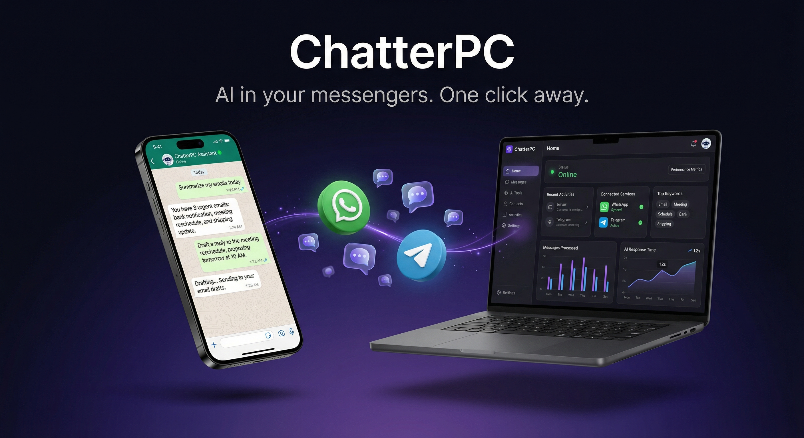 ChatterPC вЂ” AI in your messengers, one click away